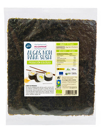 Algas Nori para Sushi 25g Algamar