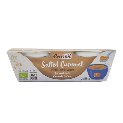 Ecomil Postre salted caramel ecológico 2×125 g