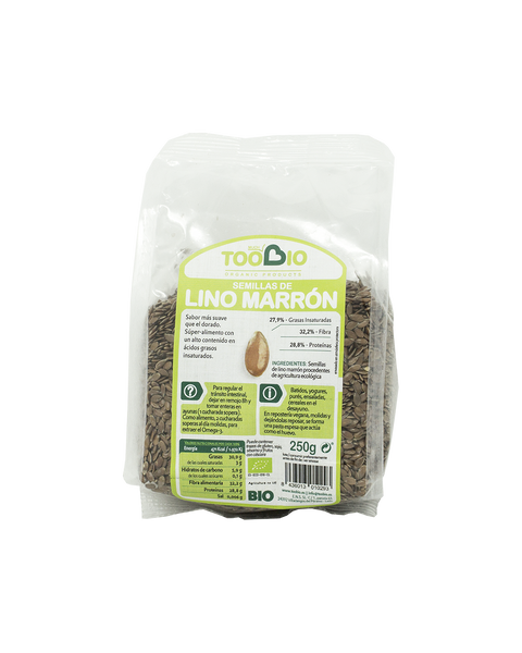Semillas de lino marrón 250g bio Toobio
