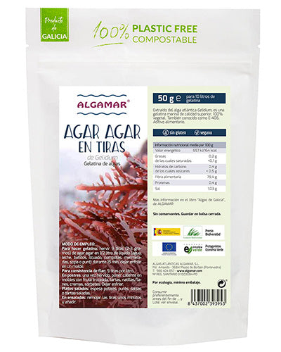 Agar Agar en tiras 50g
