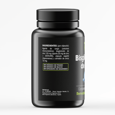 Bisglicinato de Zinc 60 cápsulas de 25mg