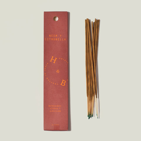 Incienso Natural Neem y Citronela;