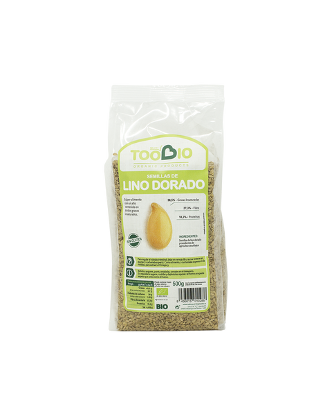 Golden flax seeds 500g organic Toobio