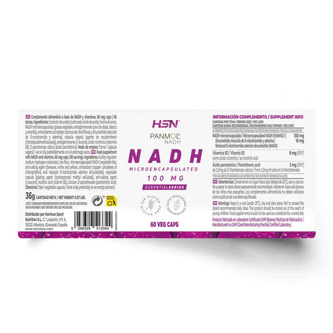 NADH Hsn 100mg 60 cápsulas