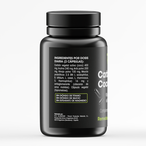 Carbón Vegetal de Coco PLUS - 90 Cápsulas