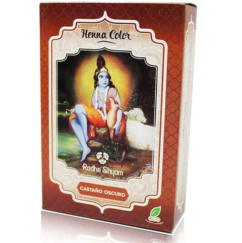 Henna Color Castaño Oscuro Tinte Orgánico Radhe Shyam