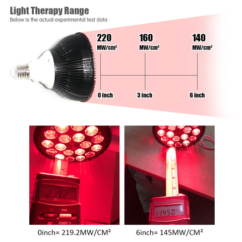 Bombilla LED + Infrarroja de 6 Frecuencias (660nm-850nm) con Soporte