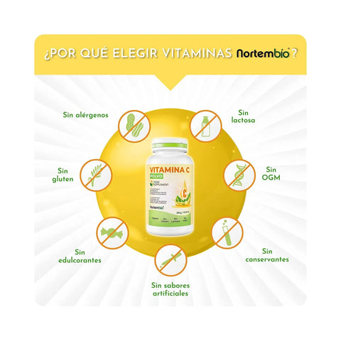 Vitamina C Polvo 300gr Nortembio