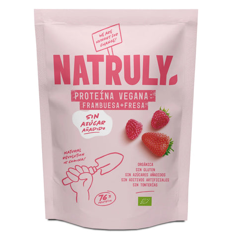 Proteína Vegana Frambuesa+Fresa 350g Natruly