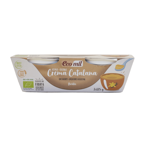 Ecomil Postre de crema catalana ecológico dark 2×125 g