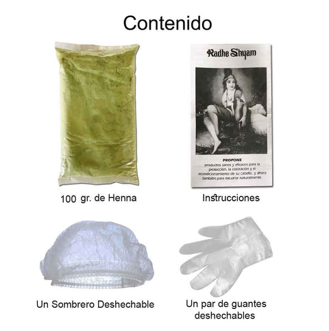 Henna Color Rubio Dorado Tinte Orgánico Radhe Shyam