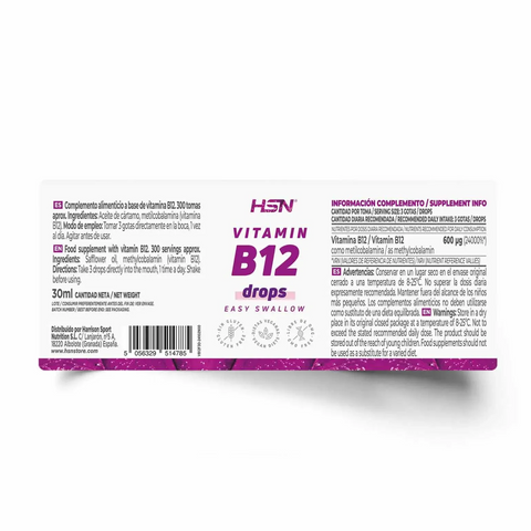 Vitamina B12 Gotas 30ml HSN