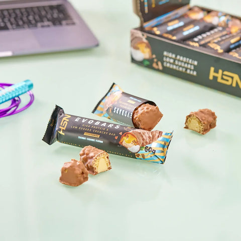 Evobars - Barrita proteica sabor Coco y Caramelo HSN 60g